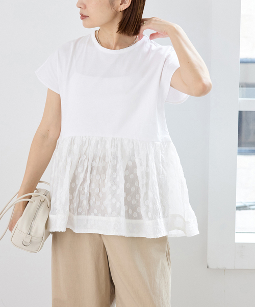 Torrazzo Donna(トラッゾドンナ)の「TORRAZZO DONNA/トラッゾドンナ ドットTシャツ(Tシャツ/カットソー・レディース・ホワイト/ブラック・FREE)」の20枚目の写真