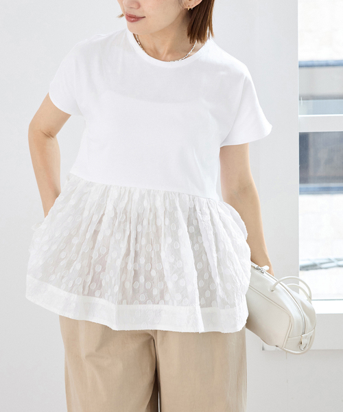 Torrazzo Donna(トラッゾドンナ)の「TORRAZZO DONNA/トラッゾドンナ ドットTシャツ(Tシャツ/カットソー・レディース・ホワイト/ブラック・FREE)」の21枚目の写真