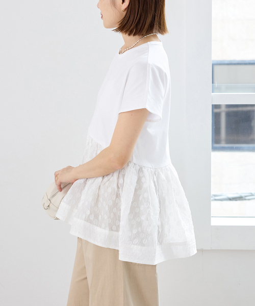 Torrazzo Donna(トラッゾドンナ)の「TORRAZZO DONNA/トラッゾドンナ ドットTシャツ(Tシャツ/カットソー・レディース・ホワイト/ブラック・FREE)」の22枚目の写真