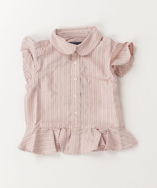 POLO RALPH LAUREN CHILDRENSWEAR(ポロ ラルフ ローレン チルドレンズウェア)の「ストライプド コットン ペプラム シャツ(シャツ/ブラウス・キッズ・マルチ・4/6/3)」の3枚目の写真