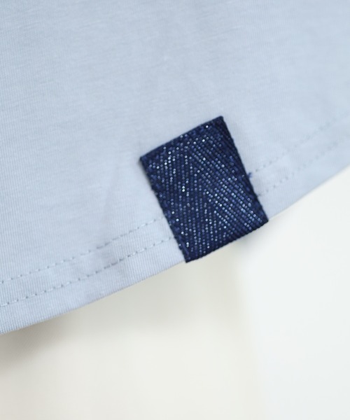 EGLANTINE(エグランティーヌ)の「EGLANTINE スパンコールハート刺繍カットソー 半袖(Tシャツ/カットソー・レディース・サックスブルー/ブラック/ダークブラウン/オフホワイト・38)」の19枚目の写真