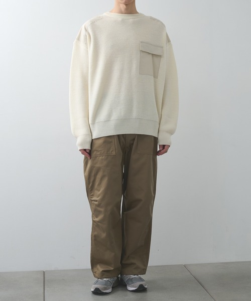 N.HOOLYWOOD（N.ハリウッド）の「【N.HOOLYWOOD】別注 COMBAT KNIT PO（ニット/セーター・メンズ・ホワイト/ブラック・40/42）」の3枚目の写真