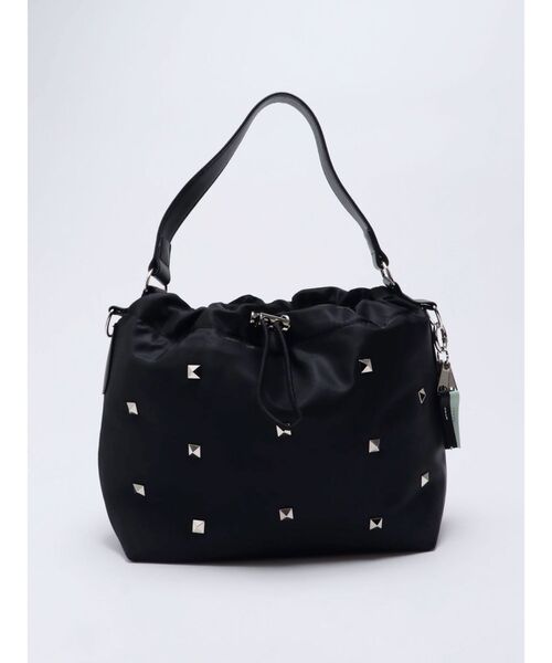 cheek（BAG）（チーク）の「【cheek】heart pouch studs 2way shoulder（ハンドバッグ・レディース・グレー/カーキ/ブラック・FREE）」の5枚目の写真