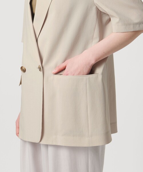 MARW UNITED ARROWS(マルゥ ユナイテッドアローズ)の「<MARW UNITED ARROWS>ショートスリーブ ダブル ジャケット(テーラードジャケット・レディース・ベージュ/ブラック・38/36)」の12枚目の写真