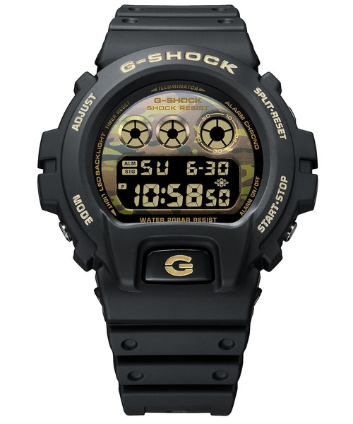 G-SHOCK(ジーショック)の「BOLD CAMO Series / DW-6900CF-1JF(デジタル腕時計・メンズ・ブラック×ゴールド・FREE)」の2枚目の写真