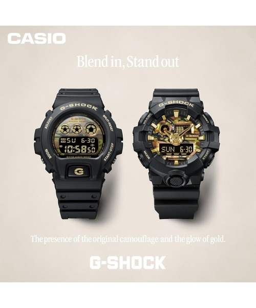 G-SHOCK(ジーショック)の「BOLD CAMO Series / DW-6900CF-1JF(デジタル腕時計・メンズ・ブラック×ゴールド・FREE)」の4枚目の写真