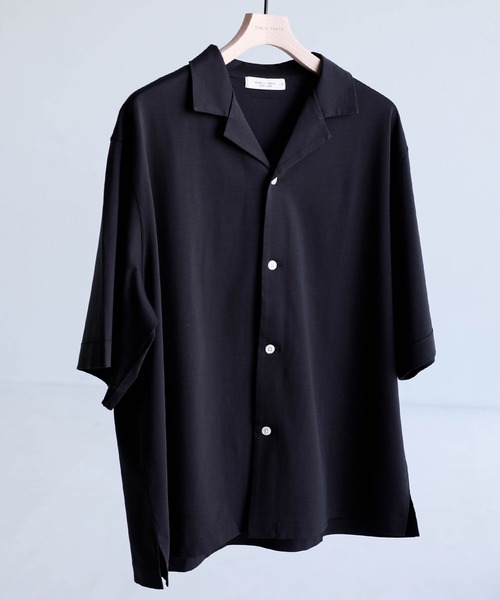PUBLIC TOKYO(パブリックトウキョウ)の「クールタッチコットンSHIRTS /接触冷感/コットン100%/ウォッシャブル/夏服/オープンカラー/開襟/伸縮性/耐久性(Tシャツ/カットソー・メンズ・イエロー/ブルー/ミント/ダークグレー・2/1)」の2枚目の写真