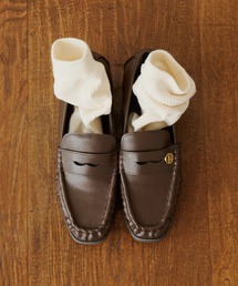 "OLUN" Motif Soft Gathered Loafers/"OLUN"モチーフソフトギャザーローファー