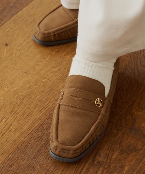 OLUN（オルン）の「"OLUN" Motif Soft Gathered Loafers/"OLUN"モチーフソフトギャザーローファー（ローファー・レディース・ベージュ/ブラウン/キャメル・MEDIUM/LL/LARGE/SMALL）」の18枚目の写真