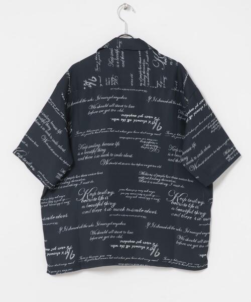 ITEMS URBANRESEARCH(アイテムズ アーバンリサーチ)の「メッセージプリント オープンカラー 半袖シャツ(シャツ/ブラウス・メンズ・ブラック/モカ/オリーブ・MEDIUM/LARGE)」の10枚目の写真