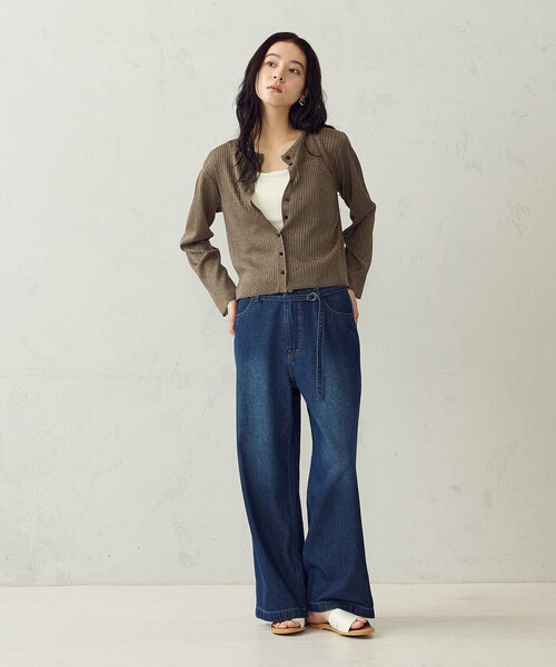 COMME CA ISM(コムサイズム)の「シアー リブカーディガン(カーディガン/ボレロ・レディース・ブルー/ブラウン・MEDIUM/LARGE)」の20枚目の写真