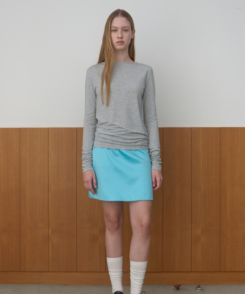 Majournee(マジョネ)の「BASIC BOAT NECK TOP_MELANGE(Tシャツ/カットソー・レディース・その他・FREE)」の1枚目の写真
