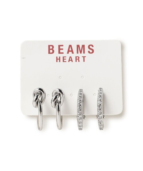 BEAMS HEART(ビームスハート)の「ノット ビジュー セット イヤリング(イヤリング・レディース・シルバー/ゴールド・ONE SIZE)」の1枚目の写真