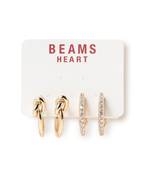 BEAMS HEART(ビームスハート)の「ノット ビジュー セット イヤリング(イヤリング・レディース・シルバー/ゴールド・ONE SIZE)」の2枚目の写真