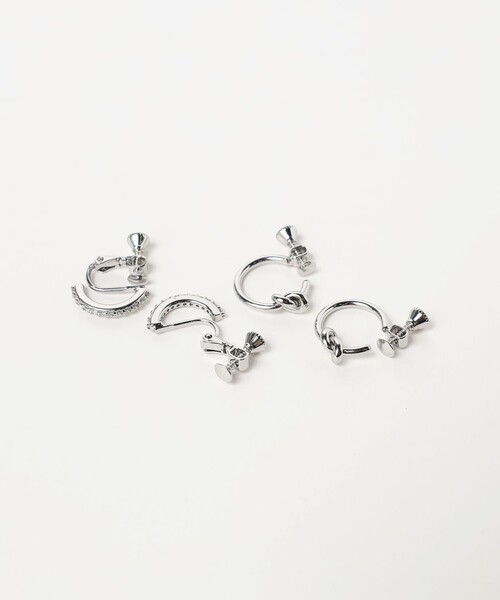 BEAMS HEART(ビームスハート)の「ノット ビジュー セット イヤリング(イヤリング・レディース・シルバー/ゴールド・ONE SIZE)」の3枚目の写真