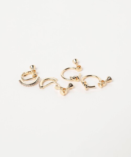 BEAMS HEART(ビームスハート)の「ノット ビジュー セット イヤリング(イヤリング・レディース・シルバー/ゴールド・ONE SIZE)」の4枚目の写真