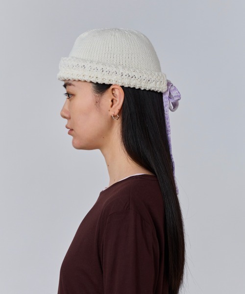 OVERRIDE(オーバーライド)の「OVERRIDE KNIT WAFFLE HOOD BEANIE SGP / オーバーライド(ハット・レディース・ブラック/ホワイト/ブラウン・57~59cm)」の10枚目の写真