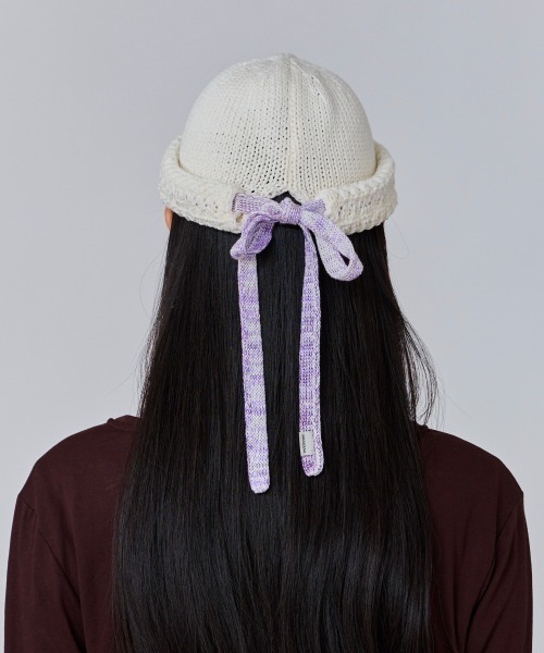 OVERRIDE(オーバーライド)の「OVERRIDE KNIT WAFFLE HOOD BEANIE SGP / オーバーライド(ハット・レディース・ブラック/ホワイト/ブラウン・57~59cm)」の11枚目の写真