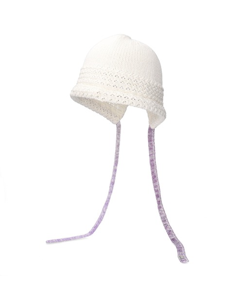 OVERRIDE(オーバーライド)の「OVERRIDE KNIT WAFFLE HOOD BEANIE SGP / オーバーライド(ハット・レディース・ブラック/ホワイト/ブラウン・57~59cm)」の13枚目の写真