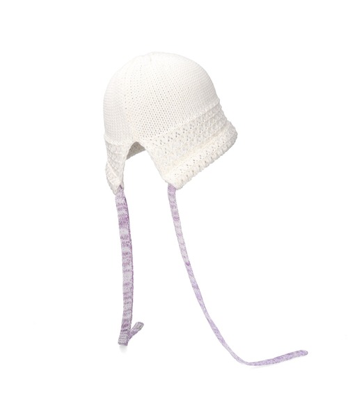 OVERRIDE(オーバーライド)の「OVERRIDE KNIT WAFFLE HOOD BEANIE SGP / オーバーライド(ハット・レディース・ブラック/ホワイト/ブラウン・57~59cm)」の14枚目の写真