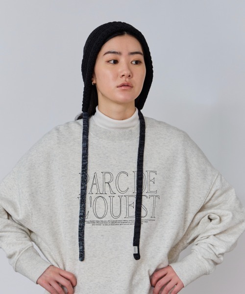 OVERRIDE(オーバーライド)の「OVERRIDE KNIT WAFFLE HOOD BEANIE SGP / オーバーライド(ハット・レディース・ブラック/ホワイト/ブラウン・57~59cm)」の17枚目の写真