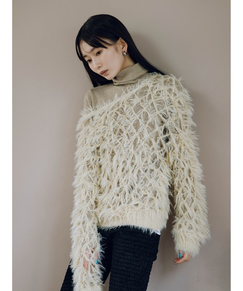 Katrin TOKYO(カトリーントーキョー)の「handmade shaggy knit(ニット/セーター・レディース・ブラウン系その他/ブラック/ベージュ/ピンク・XS/FREE)」の4枚目の写真