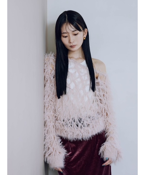 Katrin TOKYO(カトリーントーキョー)の「handmade shaggy knit(ニット/セーター・レディース・ブラウン系その他/ブラック/ベージュ/ピンク・XS/FREE)」の1枚目の写真