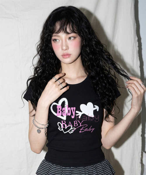 THE GREEN LAB（ザグリーンラボ）の「BABY ボートネックスリム半袖Tシャツ [ライトピンク]（Tシャツ/カットソー・レディース・その他・FREE）」の7枚目の写真