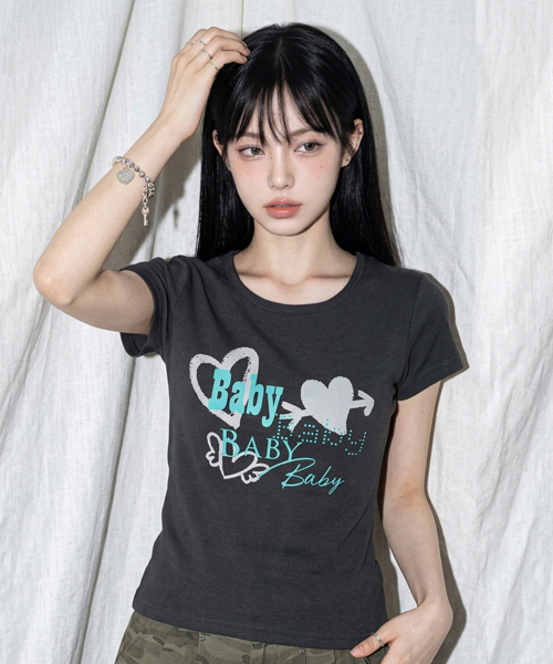 THE GREEN LAB（ザグリーンラボ）の「BABY ボートネックスリム半袖Tシャツ [ライトピンク]（Tシャツ/カットソー・レディース・その他・FREE）」の9枚目の写真