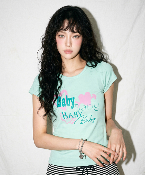 THE GREEN LAB（ザグリーンラボ）の「BABY ボートネックスリム半袖Tシャツ [ライトピンク]（Tシャツ/カットソー・レディース・その他・FREE）」の12枚目の写真