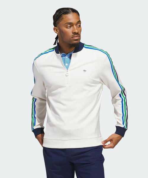 adidas(アディダス)の「オリジナルスゴルフ 3st HZ スウエット【adidas Golf/アディダスゴルフ】(スウェット・メンズ・ホワイト・X-LARGE/XX-LARGE/3XL/LARGE/MEDIUM/SMALL)」の1枚目の写真