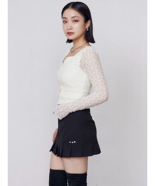 EMODA（エモダ）の「フロントボタンリブトップス（Tシャツ/カットソー・レディース・アイボリー/ブラック/グレー・FREE）」の19枚目の写真