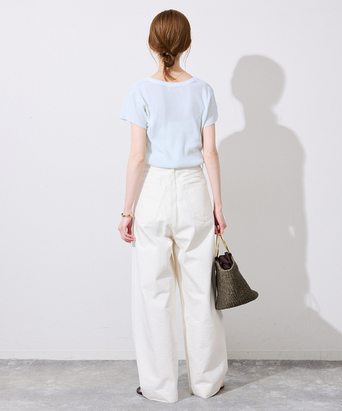 CAROUSE LAMBRA(ケラウズランブラ)の「《追加》CaRouseLamBRa/ケラウズランブラ シアーリブTシャツ 261-466SO(Tシャツ/カットソー・レディース・ホワイト/スカイブルー/ピンク・FREE)」の19枚目の写真