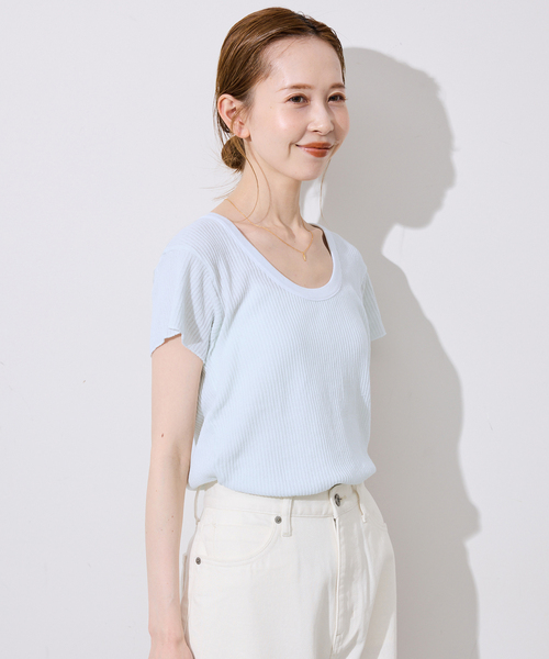 CAROUSE LAMBRA(ケラウズランブラ)の「《追加》CaRouseLamBRa/ケラウズランブラ シアーリブTシャツ 261-466SO(Tシャツ/カットソー・レディース・ホワイト/スカイブルー/ピンク・FREE)」の20枚目の写真