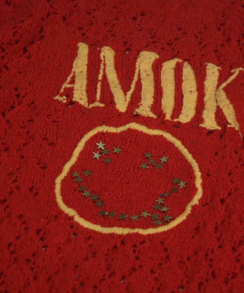 amok（アモク）の「SMILE KNIT（ニット/セーター・メンズ・ブラック/レッド・M/S）」の13枚目の写真