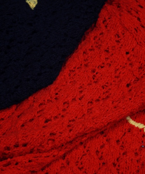 amok（アモク）の「SMILE KNIT（ニット/セーター・メンズ・ブラック/レッド・M/S）」の11枚目の写真