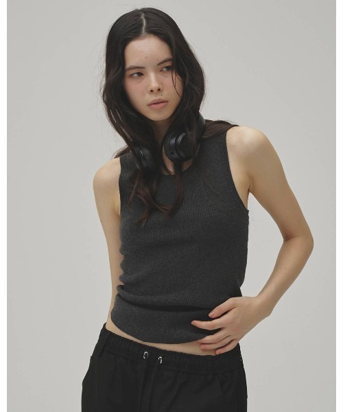 TODAYFUL（トゥデイフル）の「TODAYFUL Roundhem Knit Tanktop（ニット/セーター・レディース・グレー/ダークブラウン・FREE）」の7枚目の写真