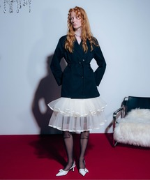 Carmelo（カーメロ）の「Veil Peplum Midi Skirt / ティアードチュールミディスカート（スカート）」