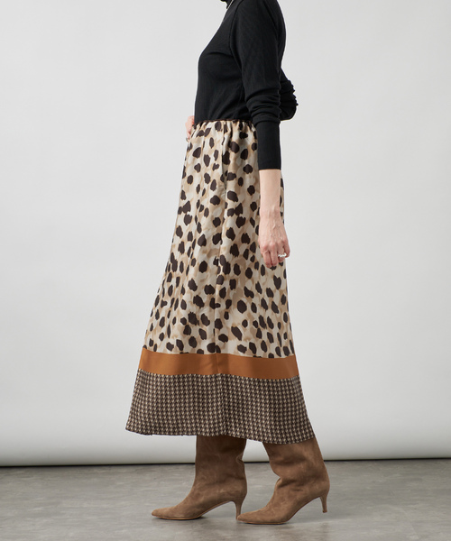 VERMEIL par iena(ヴェルメイユパーイエナ)の「Leopard Panel スカート(スカート・レディース・その他4・FREE)」の9枚目の写真