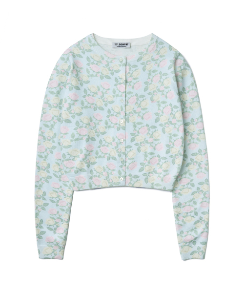 TTUDEMENT（トュードメント）の「ROSE PRINTED CARDIGAN_LIGHT BLUE（カーディガン/ボレロ・レディース・その他・FREE）」の3枚目の写真
