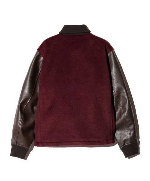 glamb(グラム)の「Collared Stadium Jacket / カラースタジアムジャケット(スタジャン・メンズ・ブラック/ワイン・S/M/L)」の5枚目の写真