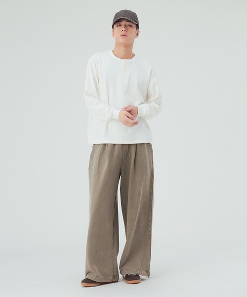 BEAMS HEART（ビームスハート）の「フェード ワイドストレート スウェットパンツ（スウェットパンツ・メンズ・ブラウン系その他2/ブラック・SMALL/MEDIUM/LARGE）」の3枚目の写真