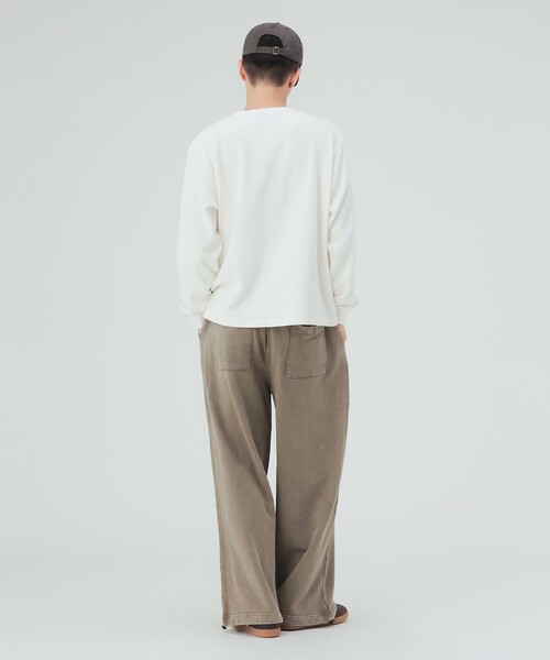 BEAMS HEART（ビームスハート）の「フェード ワイドストレート スウェットパンツ（スウェットパンツ・メンズ・ブラウン系その他2/ブラック・SMALL/MEDIUM/LARGE）」の4枚目の写真