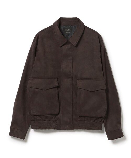 BEAMS HEART(ビームスハート)の「フェイクスエード クラシック ブルゾン(ライダースジャケット・メンズ・ブラウン/ダークブラウン・MEDIUM/SMALL/LARGE)」の5枚目の写真