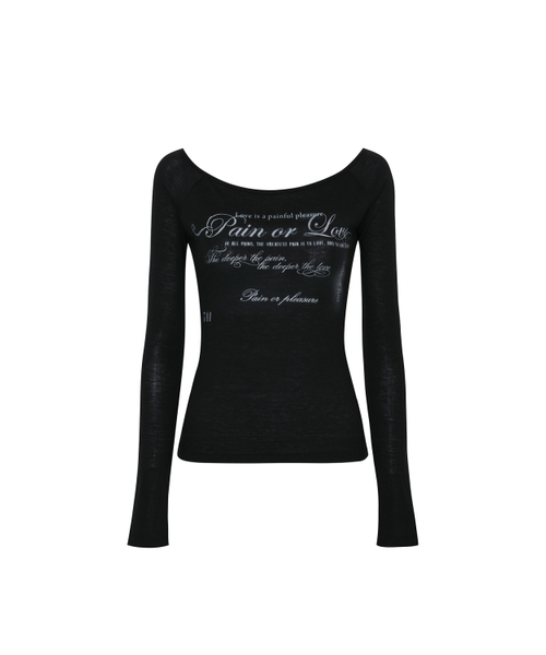 PAIN OR PLEASURE(ペインオアプレジャー)の「FOG TOP black(Tシャツ/カットソー・レディース・その他・MEDIUM/SMALL)」の1枚目の写真