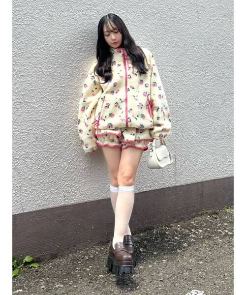 CALNAMUR（カルナムール）の「ミニフラワーボアキュロット（その他パンツ・レディース・ブルー/ピンク・FREE）」の17枚目の写真