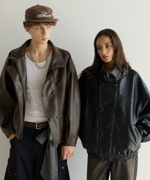PBLIM（ページボーイリム）の「《UNISEX》ダブルカラーレザーブルゾン（ブルゾン）」