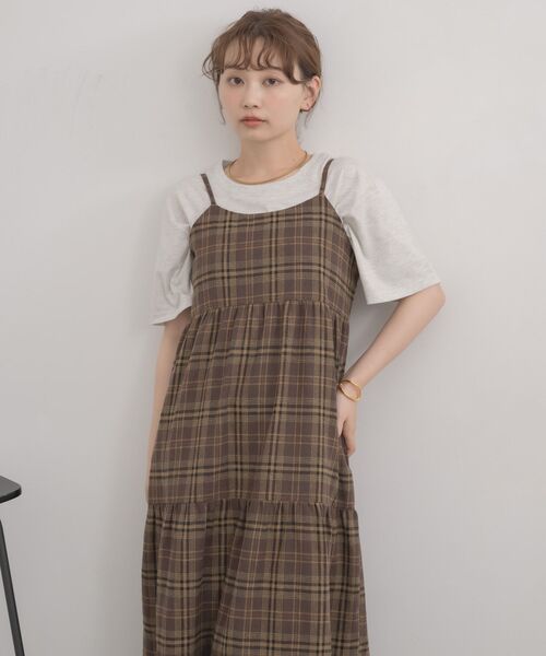 RETRO GIRL(レトロガール)の「チェックフレアキャミワンピース(ワンピース・レディース・ブラウン/ブルー/ブラック・FREE)」の14枚目の写真