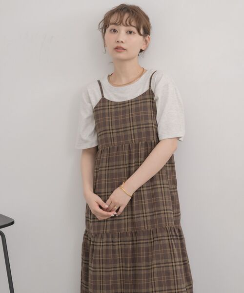 RETRO GIRL(レトロガール)の「チェックフレアキャミワンピース(ワンピース・レディース・ブラウン/ブルー/ブラック・FREE)」の15枚目の写真