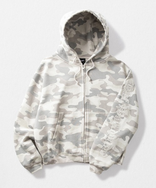 HUF(ハフ)の「OLYMPIA FULL ZIP HOODIE(パーカー・メンズ・ブラック/パープル/カモフラージュ・S/M/L/XL)」の1枚目の写真